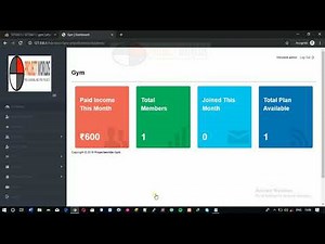 PHP Gym Management System Project