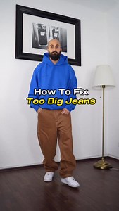 How to fix too big Jeans 👖 . . #fashionhacks #stylingtips #bigjeans #jeans #tipsandtricks #stylinghacks | Bilmen