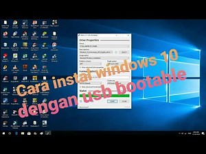Cara membuat Bootable windows 10 di Flasdisk dengan rufus full tes booting