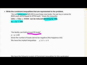 5.2 part one V1 set up and intro for applications of linear programing