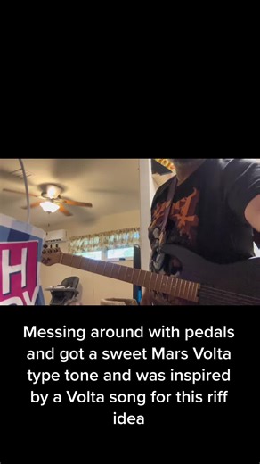 Came up with this riff after messing around with my pedals. Inspired by Tetragrammatons slow part. Using #sparkamp #memoryboy #delay #crybabywah #tcelectronics #mojooverdrive #marsvolta #omarrodriguezlopez #ltdguitars #lefthanded #electricguitar #guitar #music #riffs #writing