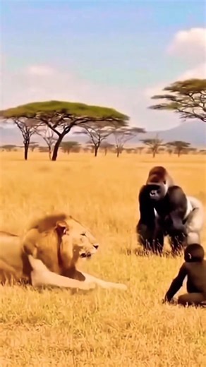 ​LION vs GORILLA: The Ultimate Battle in the Wild
