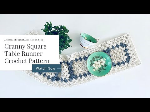 Granny Squares - Crochet Table Runner