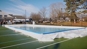 The Romeo-Washington-Bruce Parks & Rec ice rink has been put up on the tennis courts of the Washington Township Park! Bring some skates and give it a go! | WBRW TV