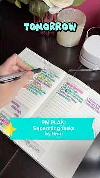 PM PLAN: Seperating tasks by time ⏰ #productiveday #planwithme #productivityhacks #dailyroutine