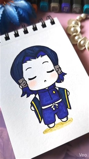 Chibi Noritoshi Kamo Anime Drawing 🩸✨ | Jujutsu Kaisen Anime Art | Kawaii Art with Easy Colouring