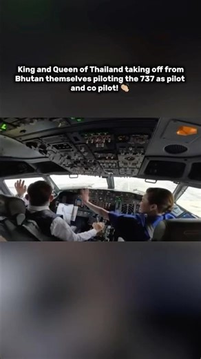 King and Queen of Thailand Piloting Themselves! 😎✈️ #aviation #king #queen #thailand #pilot #shorts