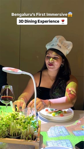 Step into a 3D Dining Experience where your table tells a story 🔥❤️🧑🏻‍🍳 Le Petit Chef @le.petitchef has officially arrived at Hilton Embassy Manyata @hiltonmanyata bringing a magical 3D culinary show to Bengaluru 🍷✨🍽️ This isn’t just fine dining… it’s theatre, animation, and gourmet artistry served course by course. What to Expect ⬇️ 🎭 Immersive 3D Table Projection 👨‍🍳 The world’s tiniest animated chef 🍽️ A specially curated 5-course experience 📸 A setup that’s straight out of a movie
