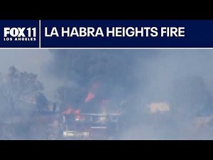 La Habra Heights brush fire burns home