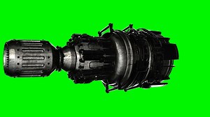 Loop Rotate Jet Engine Turbine