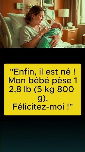 Naissance émouvante 😍 Mon bébé est enfin né (5,8 kg) 💖