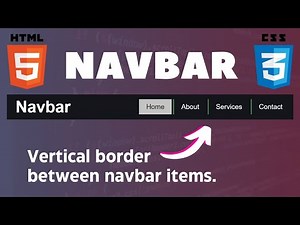 HTML CSS Navbar Design | HTML CSS Tutorial For Beginners