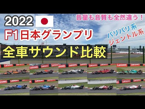 2022 日本グランプリ F 1マシン サウンド比較動画【ホンダの音はすごかった！】