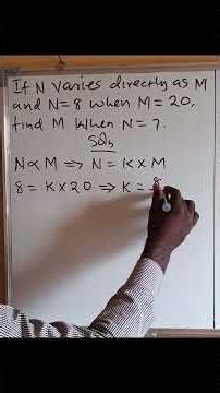 SSCE Past Questions on Direct Variation | WAEC Mathematics Explained Step-by-Step