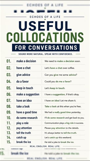 Useful Collocations for Conversations