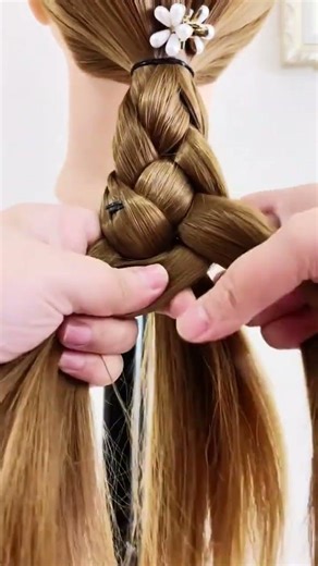 The basic technique of a four-strand braid#Compile and distribute tutorials#Hair Tying