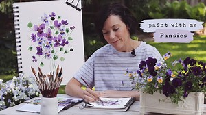 How To Paint Watercolor Pansies | Real Time Beginner Tutorial