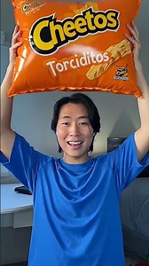 i thought he's tummy going to explode when he eat the inflatable cheetos