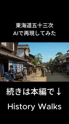 東海道五十三次を旅人目線で再現#AI実写化 #東海道五十三次 #江戸時代 #日本史 #HistoryWalks