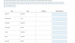 Match the term with its form, definition, and use it in a sampl... | Filo