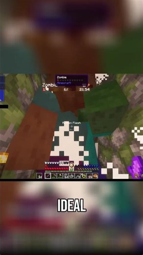 Player Battles Zombies in Stone Minecraft Structure #shorts