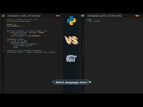 Python vs PHP Chargeback Spike Rollback #viralcoding