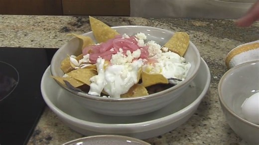 Chef Herrera from the Desert Spoon shows us how to make classic chilaquiles