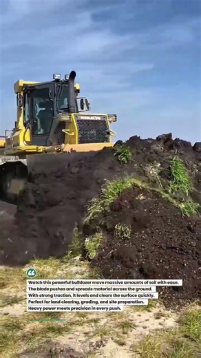 Powerful Bulldozer Pushing Massive Soil! #construction #bulldozer #heavyequipment