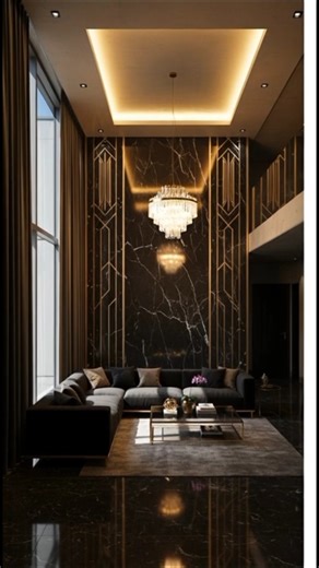 Black & Gold Luxury Living Room Transformation 😍 | Unreal Makeover #shorts #homerenovation #trending