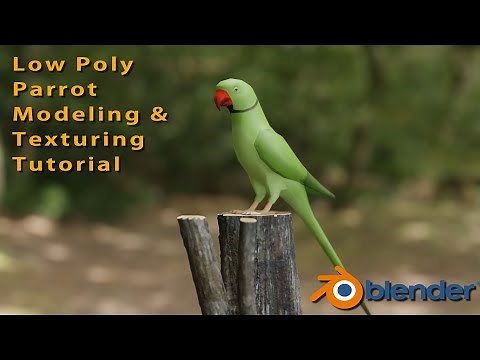 Low Poly Parrot Modeling and Texturing Tutorial in Blender 2.93