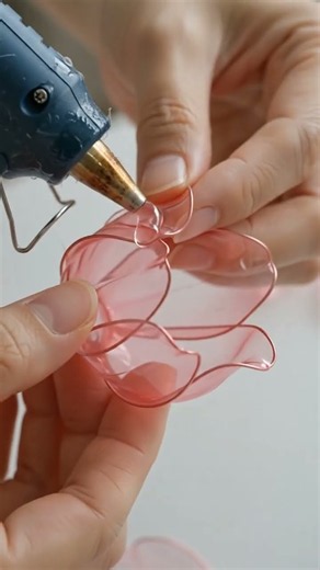 Transform Plastic Bottles into a Cute Tulip! 🌷✨ #diy #craft #bottlecraft #upcycling