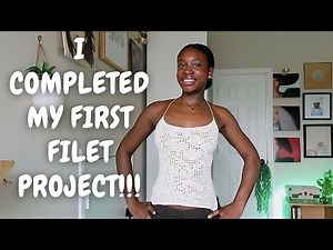 filet crochet vintage rose top | learning how to crochet ep. 8
