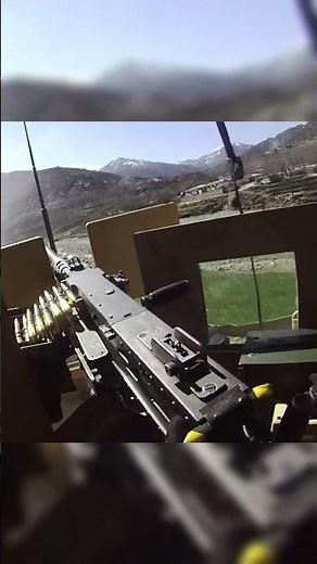 POV: Mounted Machine Gun Firing #MilitaryFootage #ActionShorts #Combat