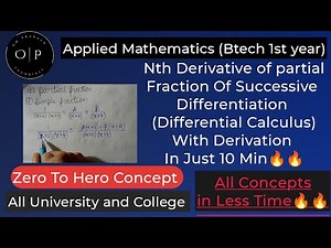 Successive Differentiation Lecture-4 | Differential Calculus | Concept