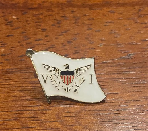 US Virgin Islands Flag Lapel Pin; Hand Stamped Cloisonné Pin - Etsy