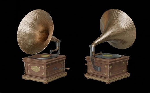 Udemy - Creating a Gramophone in Blender and Substance Painter留声机建模贴图制作【Blender】