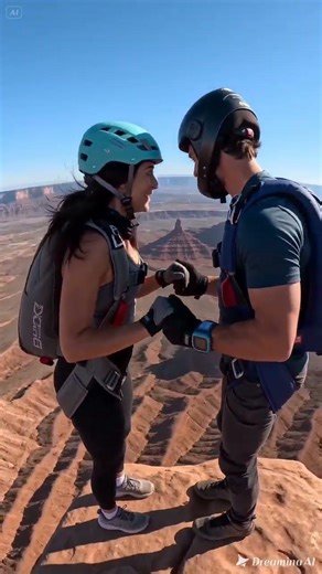 we did the unthinkable together #basejump #couple #extreme