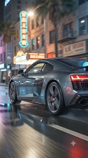 Audi R8 Night Drive Through a Futuristic Neon City | Cinematic 4K AI Car Film