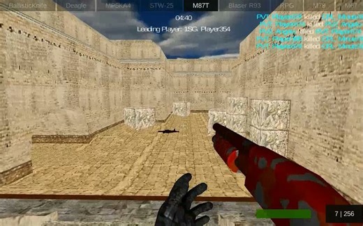 网页版cs加强版：这么玩是吧，集体玩火箭轰炸。