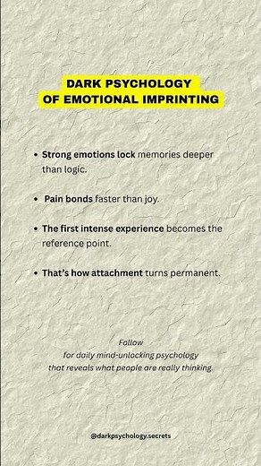 Dark Psychology of Emotional Imprinting