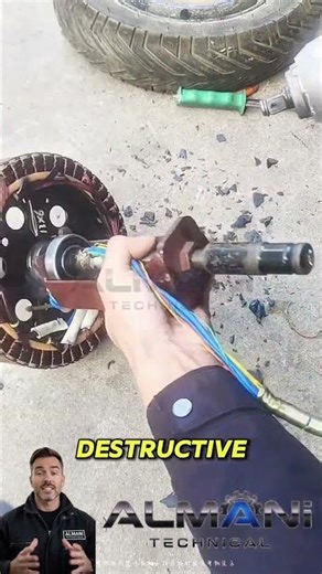 The RIGHT Way to Remove Motor Bearings #mechanic #tools #shorts