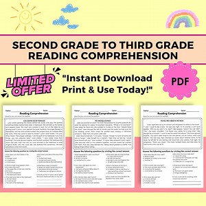 Reading Comprehension for 2nd and 3rd Grade, Reading Passages & Worksheets, Fluency Activity, English Language Arts Printables - Etsy