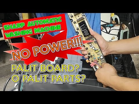 NO POWER Sharp ES-JN08A9 Automatic Washing Machine//How to repair board