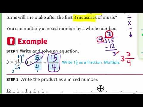 Go Math 4th grade Lesson 8.4 Multiply a Fraction or Mixed Number by a Whole Number