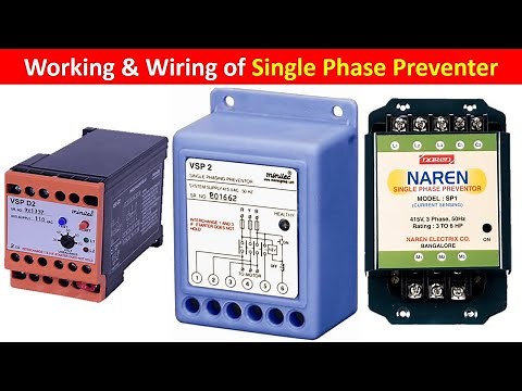 Phase Failure Relay | single phase preventer connection diagram | Electrical Technician