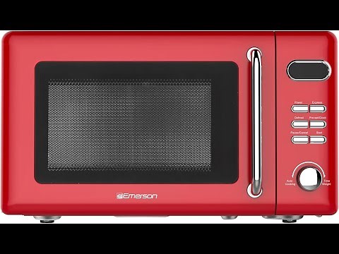 Emerson 0.7 cu ft Retro Red Microwave Review - Pros & Cons - Emerson microwave