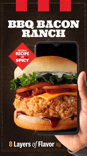 PSA: Your taste buds are about to throw a party. 🎉 Finger lickin’ chicken fillet, bacon, cheese, ranch, BBQ sauce, and all the right vibes. Consider your cravings handled with the #BBQBaconRanchSandwich 🍔🔥 #CertifiedDelicious #KFCNassau #KFC #FingerLickinGood #KrunchIt | KFC
