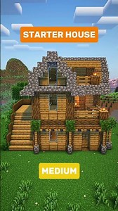 Starter minecraft house, low, medium, hard