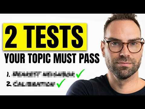 Don't Choose a PhD Topic Until You Watch This