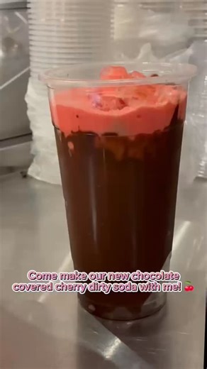 Chocolate covered cherry dirty soda #o2lounge #dirtysodas #valentinesdrink | O2 Lounge
